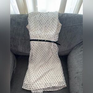 Elle Black and White Polka Dot Midi Dress